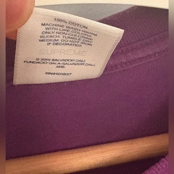 SUPREME SALVADOR DALI The Persistence of Memory TSHIRT M USA Art Streetwear SS19 - Picture 4 of 8